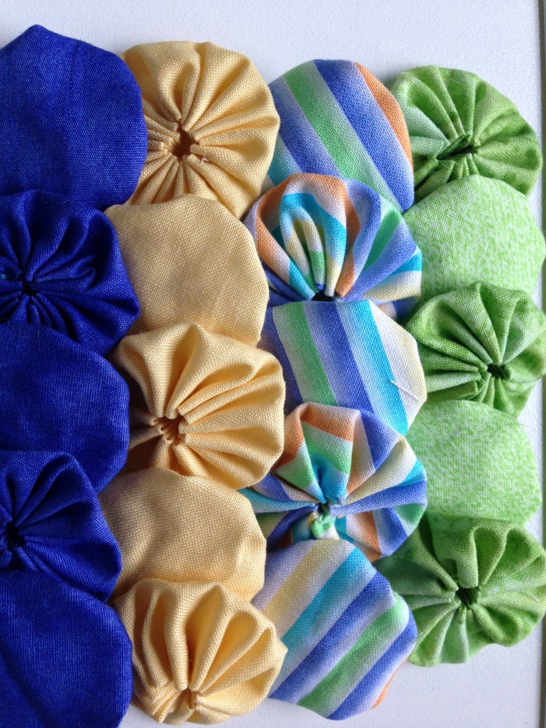Fabric yoyo puff 20 pieces bright summer fabrics for quilt Etsy