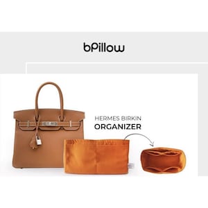 Suede Purse Organizer for Hermes Birkin 25 30 35 40 | Handbag Liner Multi-Pocket design | Handbag Storage