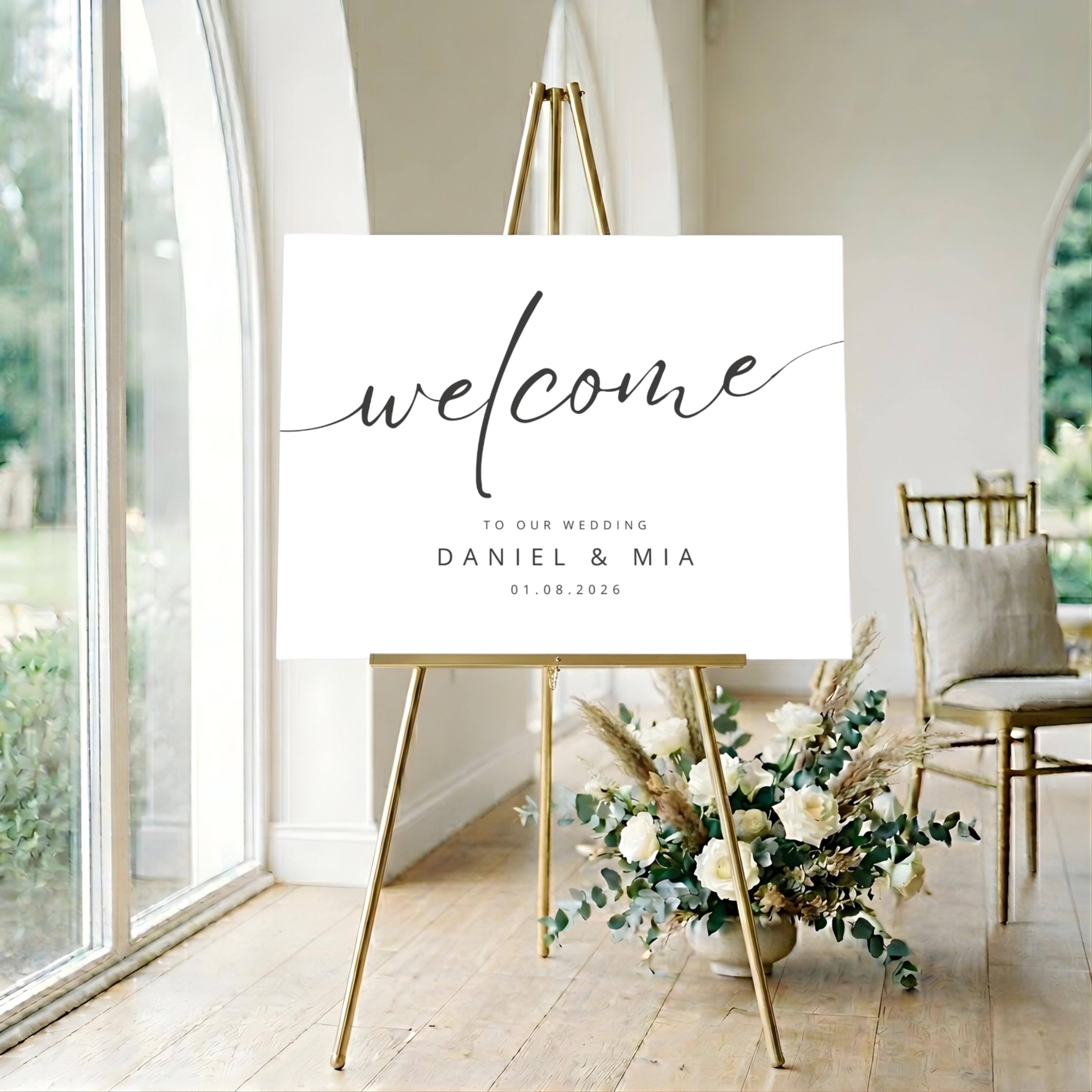 Horizontal Bohemian Sign Mockup, Landscape Welcome Signage, Canva Smart ...