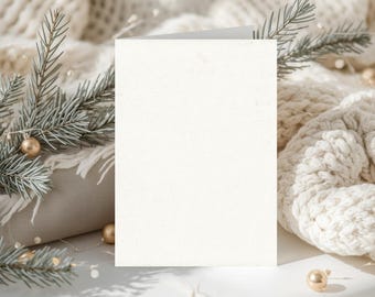 Christmas Card Mockup Bundle, Flatlay & Folded 5 Canva Templates, Digital Download