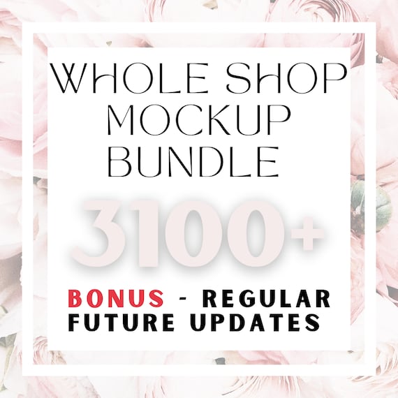 Whole Shop Mockup Bundle, Canva Drag & Drop Templates, Lifetime Access, Daily Updates, Digital Download