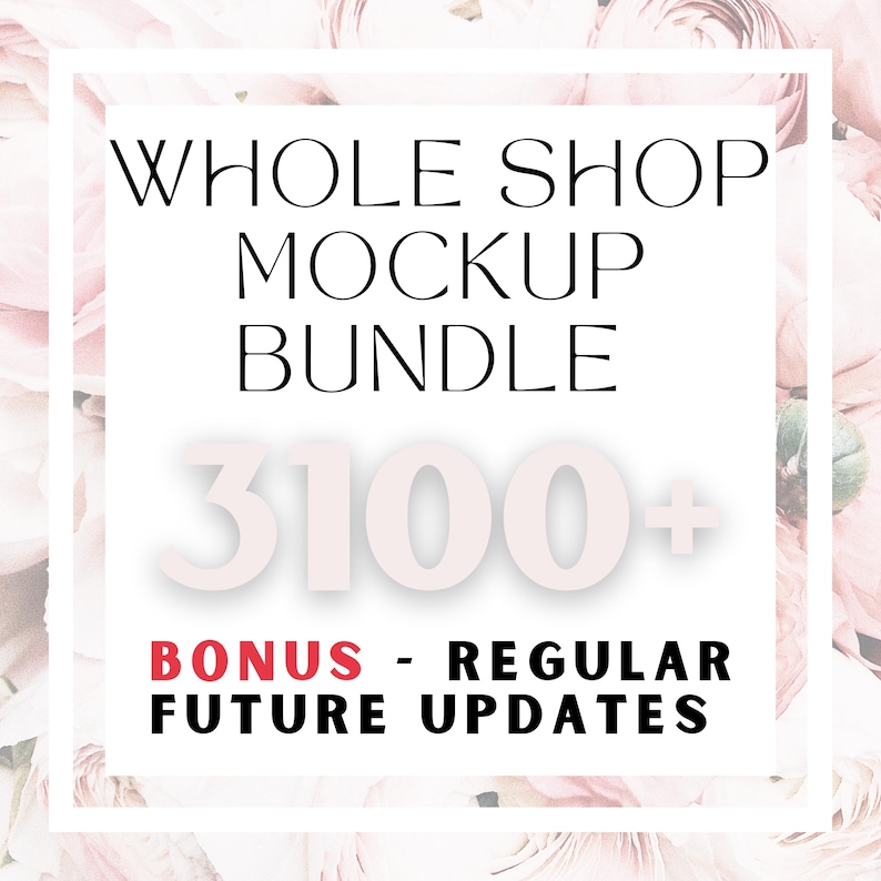 Whole Shop Mockup Bundle, Canva Drag & Drop Templates, Lifetime Access, Daily Updates, Digital Download