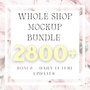 Whole Shop Mockup Bundle, Canva Drag & Drop Templates, Lifetime Access, Daily Updates, Digital Download