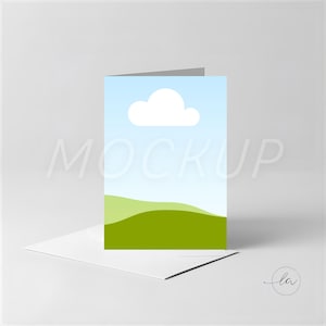Kortmockup minimalistisk, Canva Smart Frame-mall + JPG (digital nedladdning)