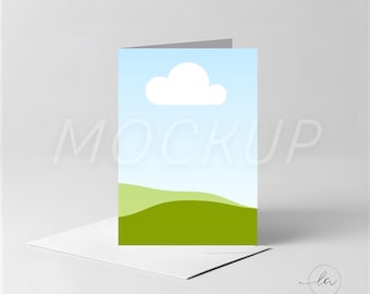 Card Mockup Minimalist, Canva Smart Frame Template + JPG (Digital Download)