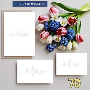 Wedding Invitation Suite Mockup Bundle - 70 Canva Templates | 1-3 Card Set | Dutch Floral Mockups | RSVP Details Card Set | Announcement