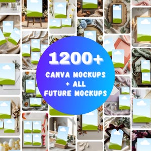 WHOLE SHOP Mockups + FUTURE Mockups Growing Daily, 1241 Canva Templates, All Shop Bundle, Invitation, Suites, Gift Tags, Easel, Frames &more