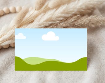 Baby Shower Insert Card Mockup 3.5x2, Canva Template + JPG, Boho Place, Thank You Cards