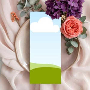 Menu & Program Mockup, 4x9 Tall Card Template, Table Setting Stationery, Canva + JPG