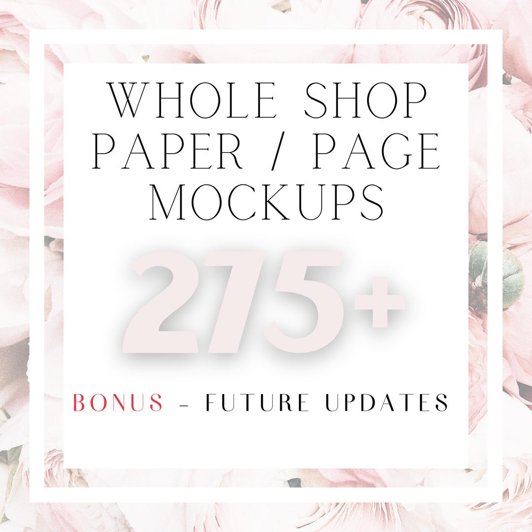 Printable Shop Paper Whole Shop Paper & Page Mockup Bundle, Canva Templates- Planner ...