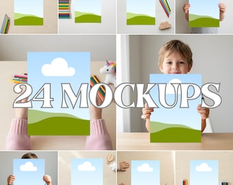 Kinder Malseite, 24 Malseiten, 24 Ausmalseiten, 24 Motive zum Ausmalen (Canva + JPG)