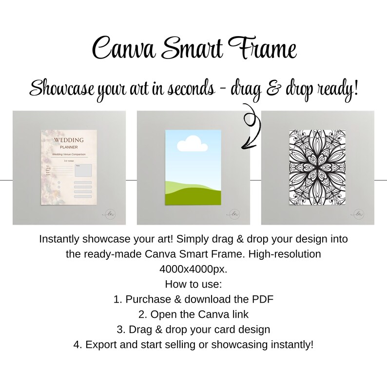 Smartly Frame Examples 2 Minimal Flat Paper Mockups, Canva Smart Frame + JPG, US Letter A4 ...