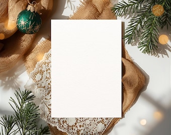 5 Christmas Card Mockup Bundle: Canva Greeting, Invitation Template (Digital Download)