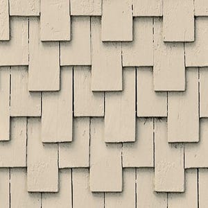 Poppenhuis Vintage Ceder Shake Lap Cream Wood Exterieur Siding Afdrukbare PDF 1/12 1/24 1/48 Miniatuur Rustieke Overlappende Cream Wood Shingle