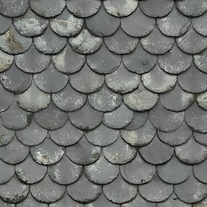 1/12 1/24 1/48 Scale Dollhouse Timeless Fish Scale Roof Shingles Seamless - DIGITAL Printable Sheets Instant Download