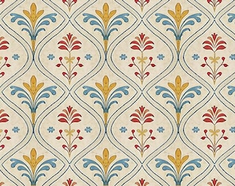 Dollhouse Wallpaper Vintage Retro Floral Pattern on Beige Seamless | Farmhouse Room Box Diorama Miniature 1/6 1/12 1/24 Printable PDF