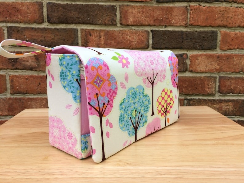 Pink diaper bag pretty little trees girly baby bag organizer Etsy