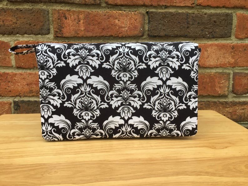 Black Damask Diaper Bag With Clear Zipper Pouch Diaper | Etsy