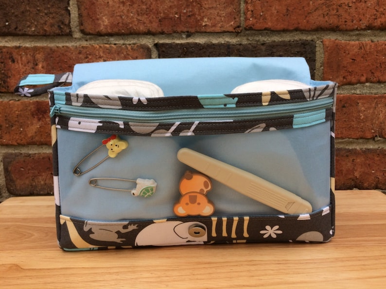 Safari Diaper Bag With Clear Zipper Pouch Animal Nappy Bag Etsy