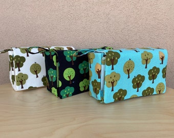 Trees diaper bag with clear zipper pouch, nappy bag organizer, diaper purse, new parent gift, baby shower gift, diaper clutch