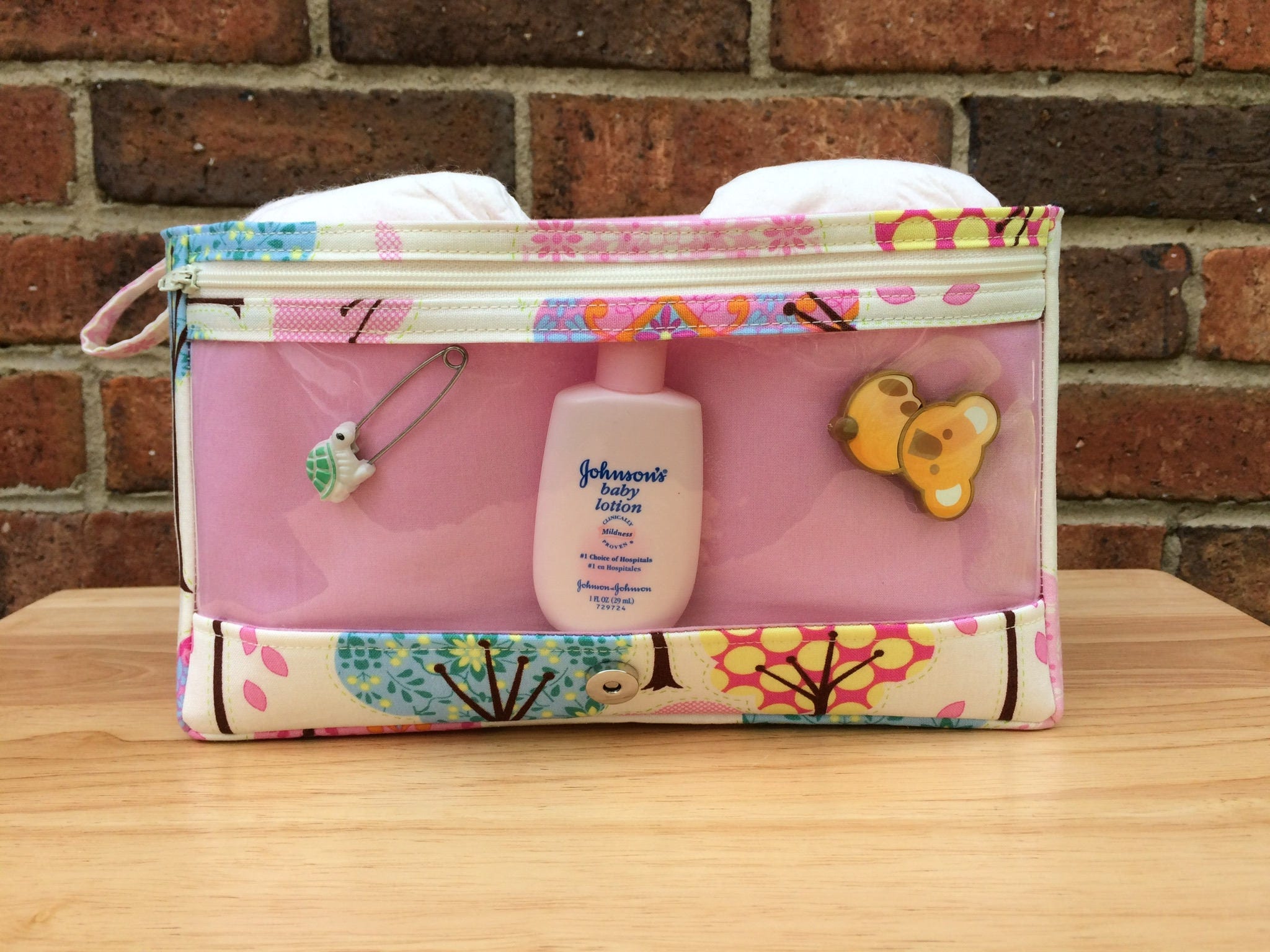 Pretty In Pink Diaper Bag (Two Front Pockets)