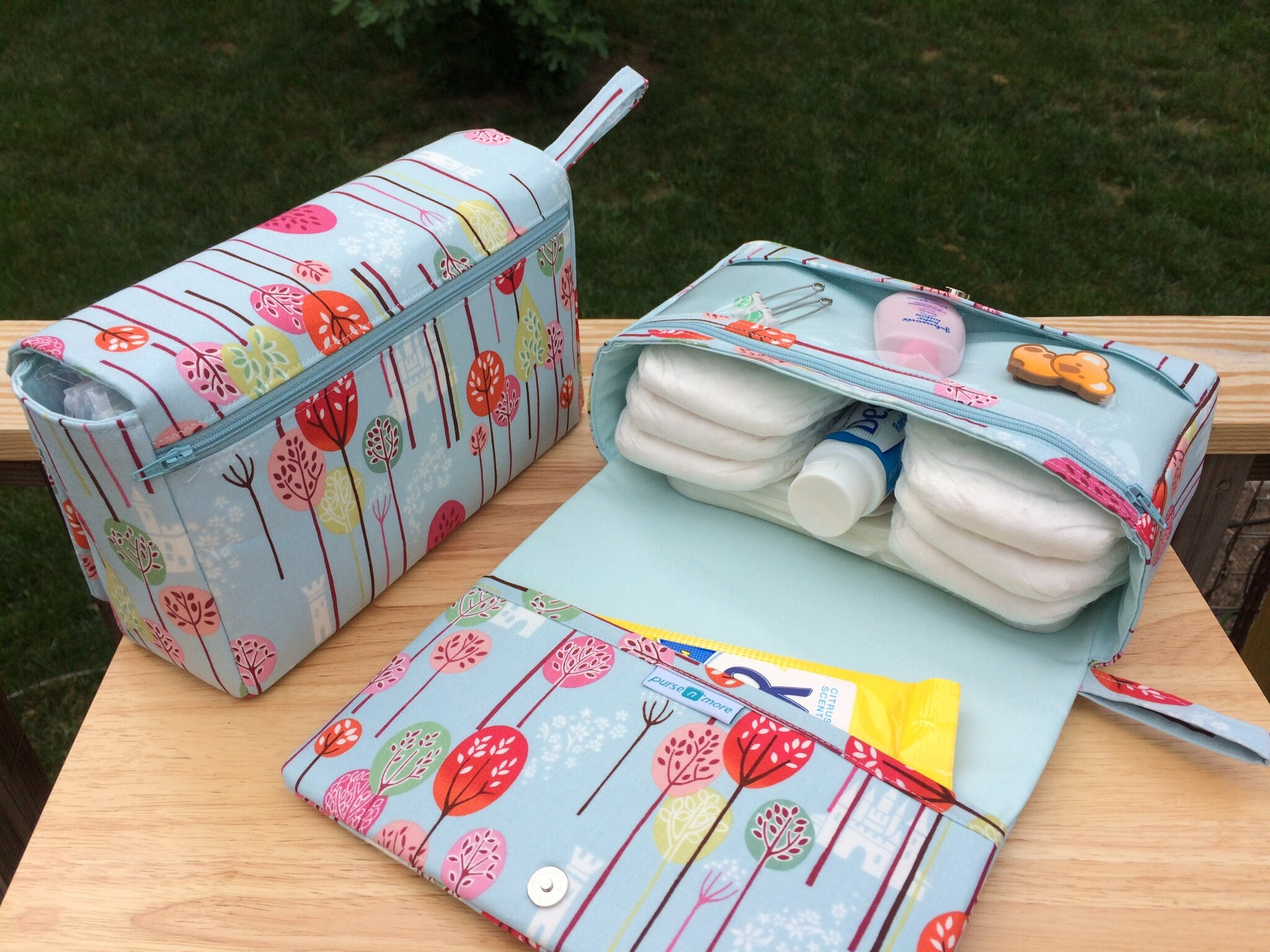 Once upon a time diaper bag organizer baby girl gift idea for Etsy