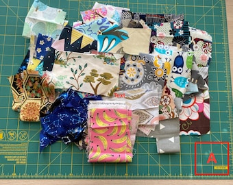 Scrap fabric 10 oz, cotton fabric pieces for small project