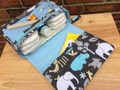 Safari diaper bag with clear zipper pouch, animal nappy bag, diaper purse, baby boy, for new parents