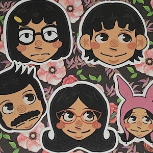 bob&#39;s burgers stickers | sticker | animation | tv series | bob belcher | tina belcher | louise belcher | gene belcher | linda belcher