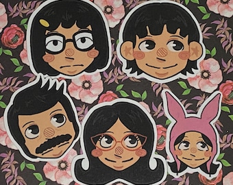 bob's burgers stickers | sticker | animation | tv series | bob belcher | tina belcher | louise belcher | gene belcher | linda belcher