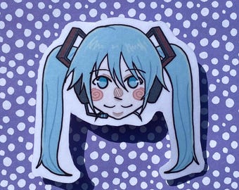 Hatsune Miku / pegatina / Vocaloid / fanart / arte / Miku / hecho a mano