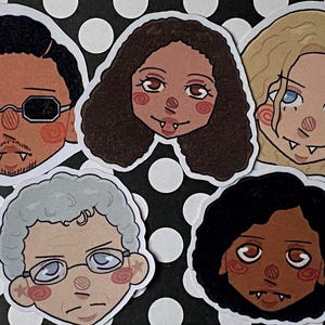 interview with the vampire stickers | iwtv | sticker | vampires | handmade | art | fanart | louis | lestat | claudia | armand | AMC