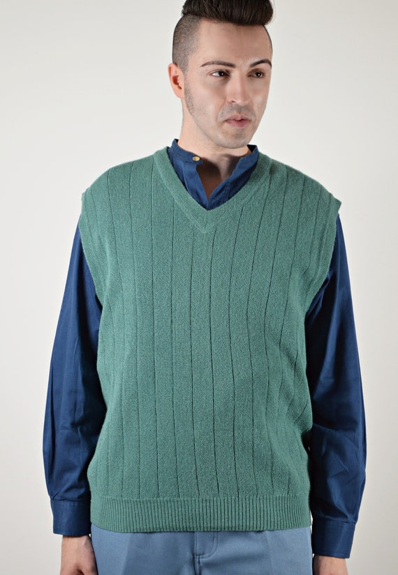 Alpaca Golf Sweater Vest, Mens Vintage 80s Clothin