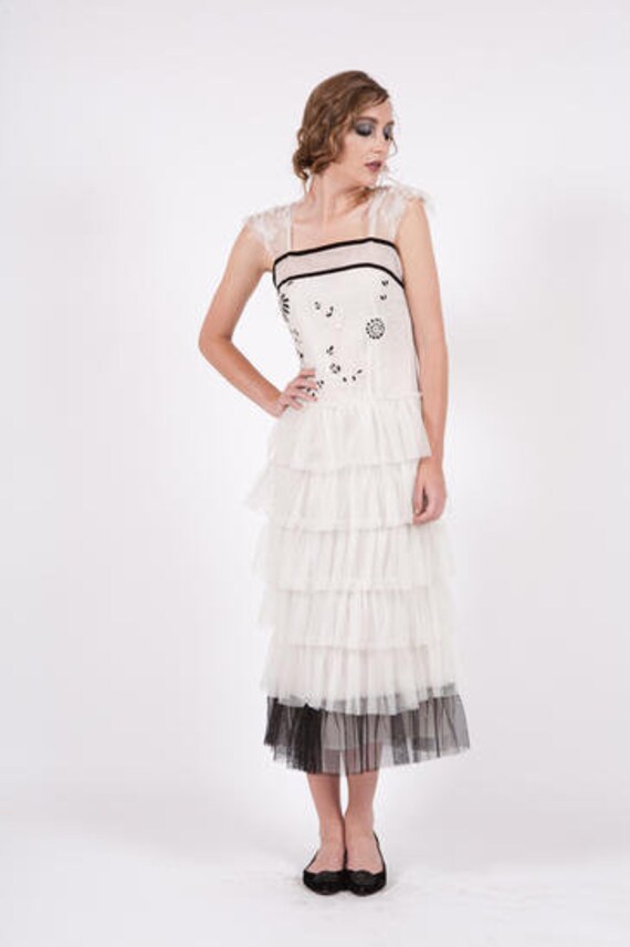 strapless flapper dress