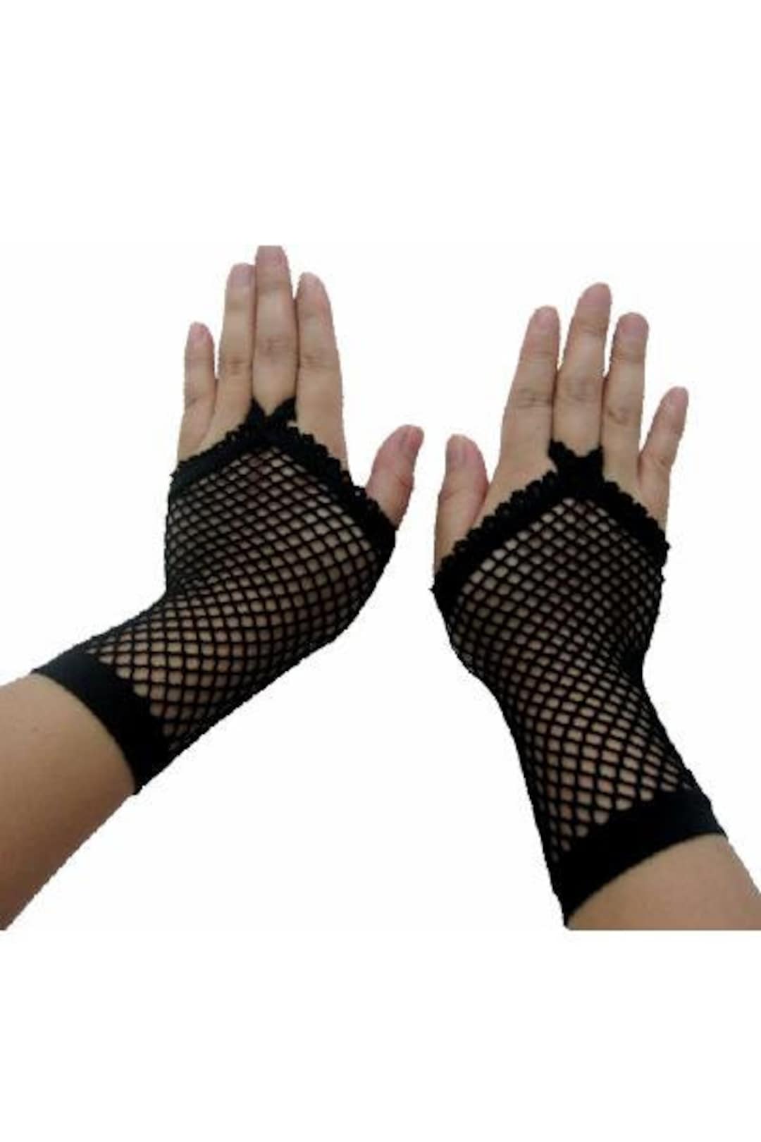 Black Gloves, Black Mesh Gloves, Madonna Glove, Glove