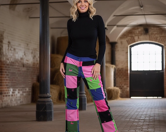 Pantalones de pana con patchwork de Lilly Pulitzer, ballenas y tortugas bordadas, corte vaquero de invierno, talla 0