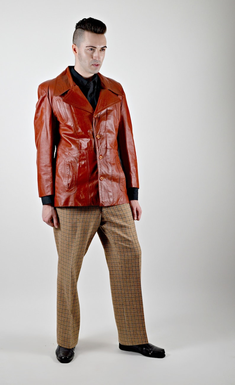 Mens 70s Wool Tweed Pants Greg Brady Pants Disco Pants Mens 70s Pimp Costume High Waist Trousers 70s Mens Slacks Ron Burgundy