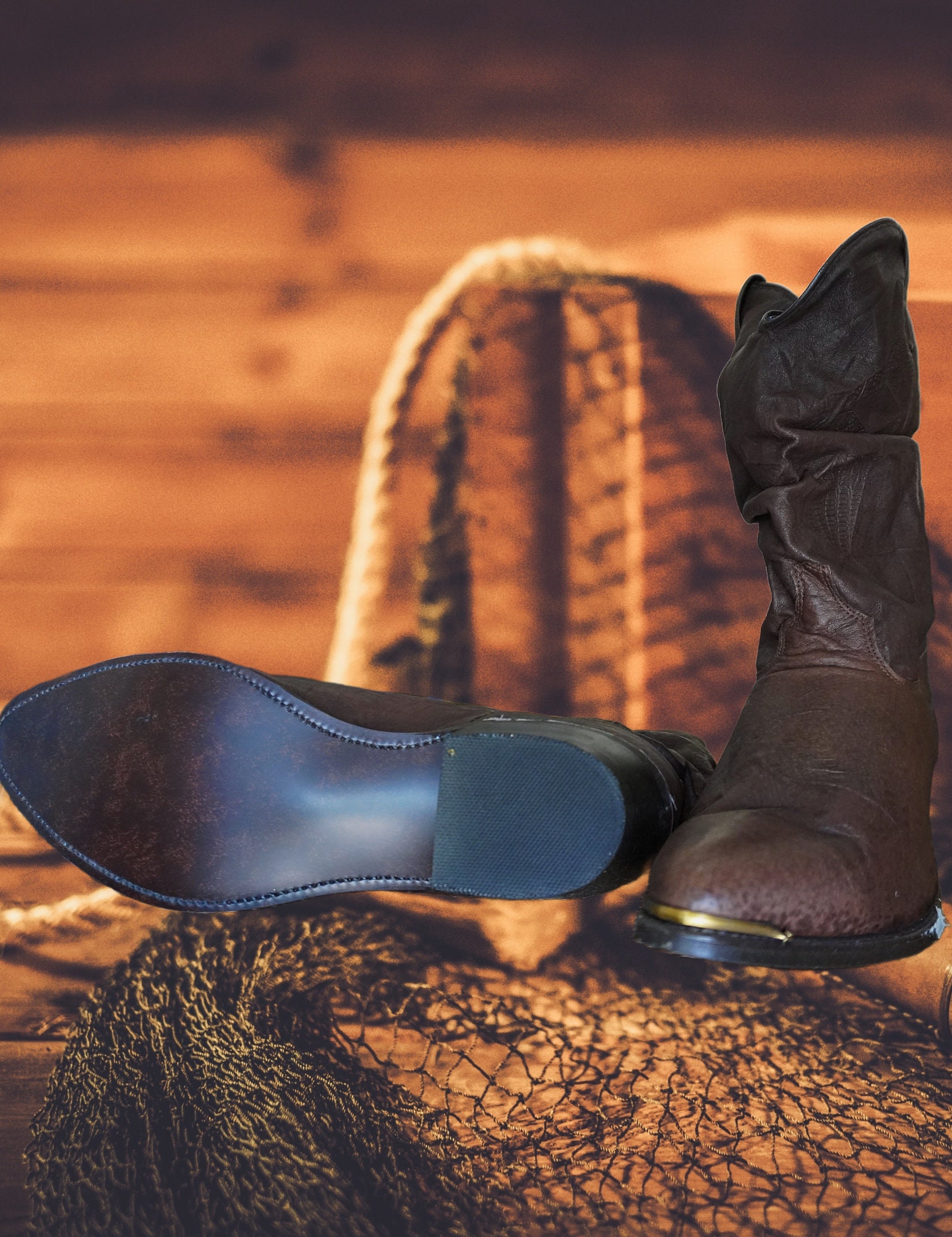 Unknown Vintage Brown Mens Western Boots US Men Size 13 Justin 1560 - Chestnut Marbled Deerlite Boot 13 inch  main image 3