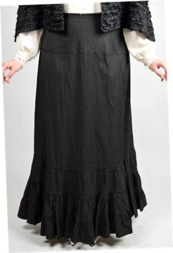 Victorian Black Skirt, 1900s Skirt, Antique Skirt… - image 1