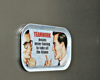 Gift for Co Work, Retro Refrigerator Magnet,Home Decor, Funny Office Gift