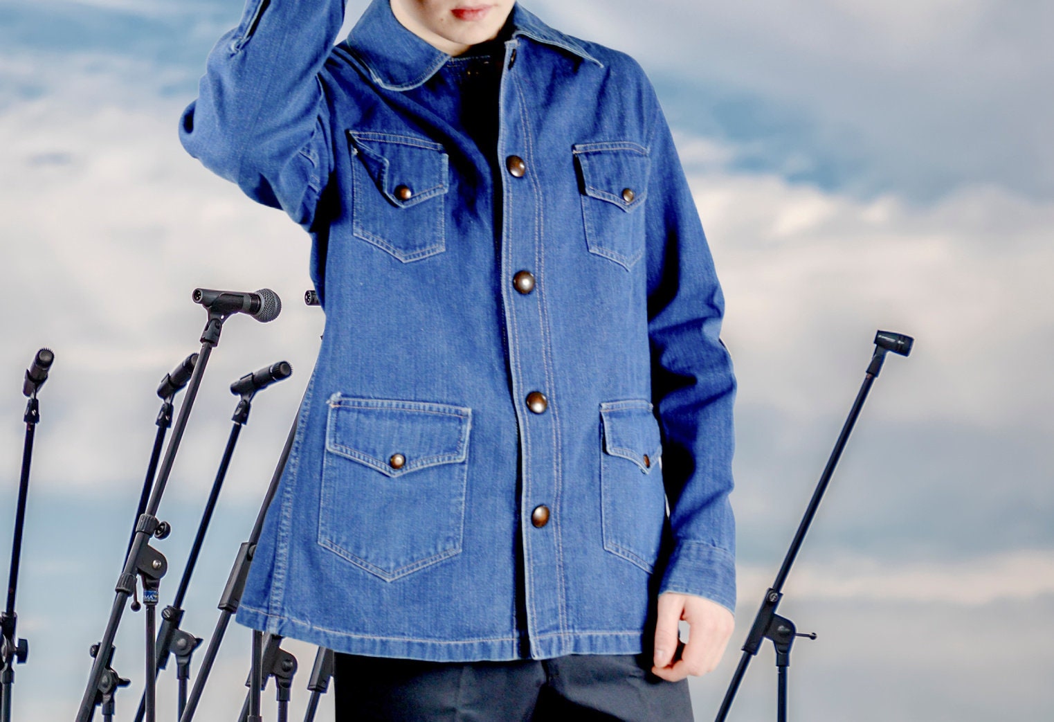 Mens Vintage 1960s Jean Jacket, Oversized Metal Snaps, Mens Vintage 60s  Clothing, - Etsy