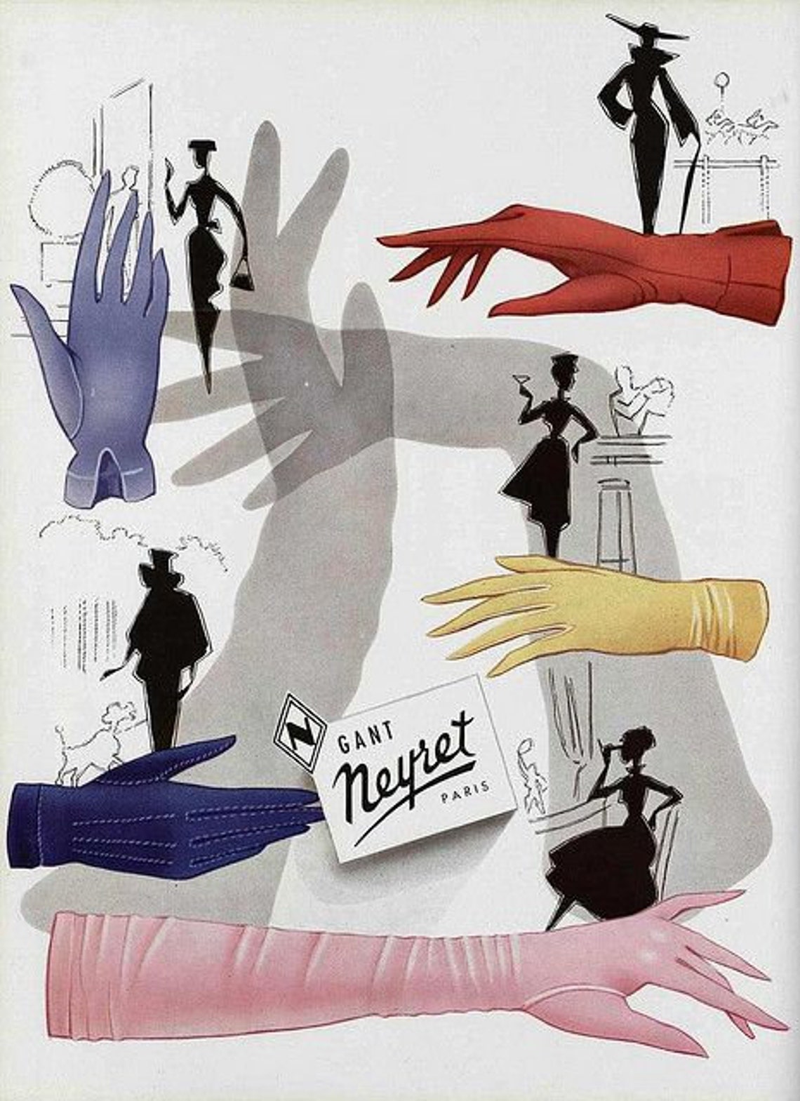 White Leather Gloves Kid Skin Gloves With Bow Wrist Length Etsy