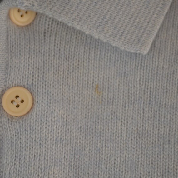 Light Blue 100% Cashmere Sweater, Collared Pullov… - image 4