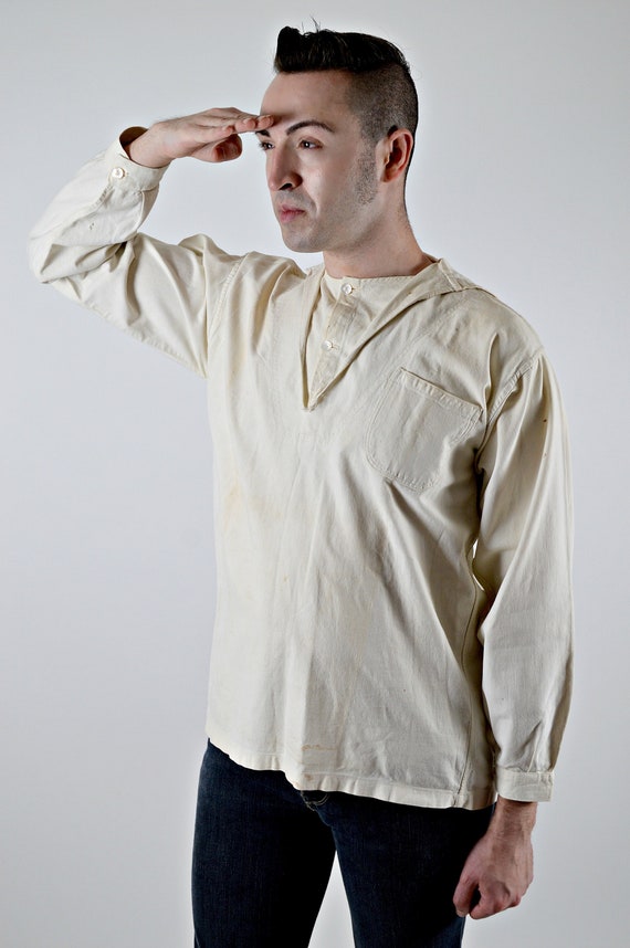 Mens Sailor Shirt, Cracker Jack Shirt, 1900s Navy