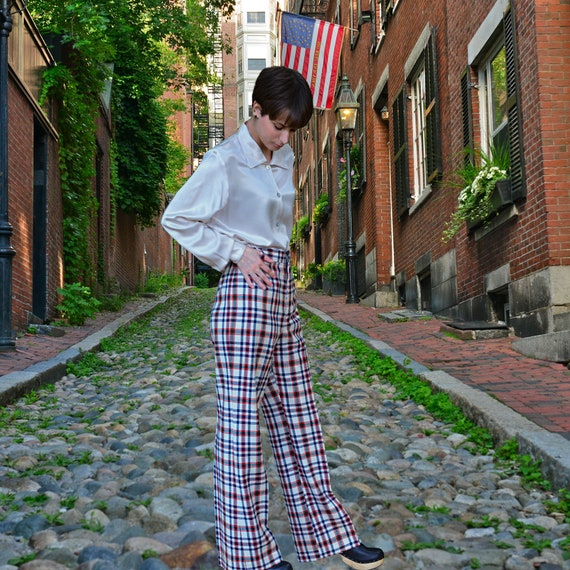 Vintage Wide Check Pants