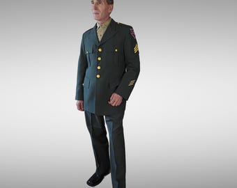 slim fit dress slacks Original U.S. Pre-WWII Army Coastal Artillery Major's Dress Blue Unifo –  International Military Antiques main image 0