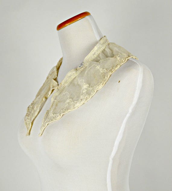 Lace Collar, 1940s Lace Collar, Victorian Lace Co… - image 3