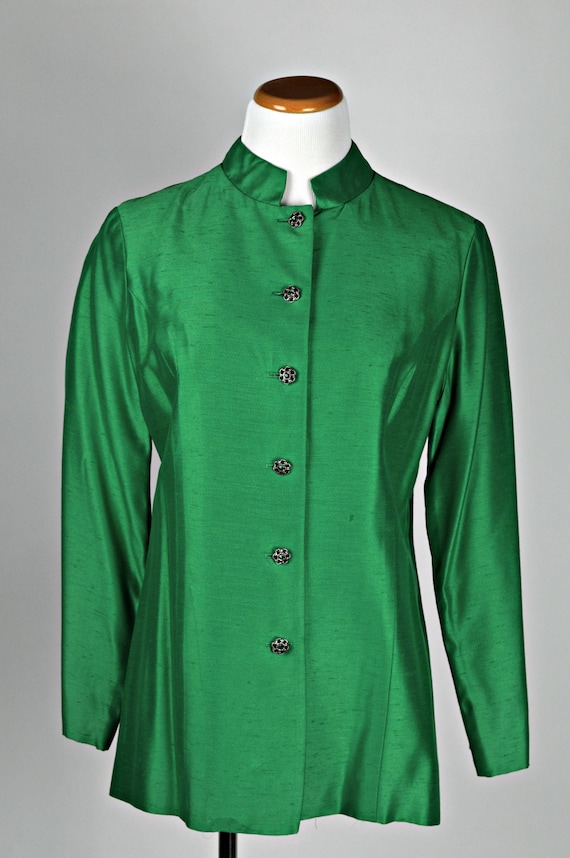 St Patty's Day Jacket, Green Silk, Cocktail or Eve