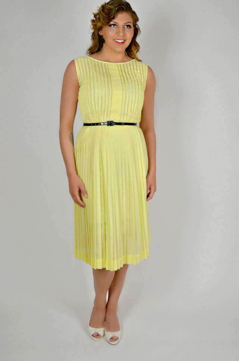 yellow pinup dress