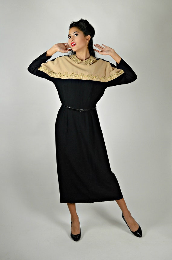 Vintage 40s Dress, Size Large, 40s Cocktail Party